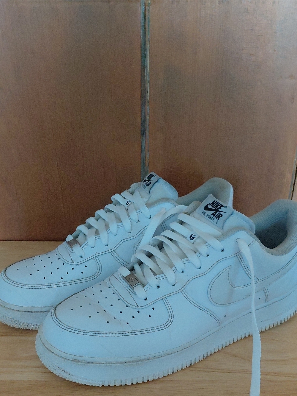 Nike White Air Force 1 Low-Top Sneakers - Men Size 11.5